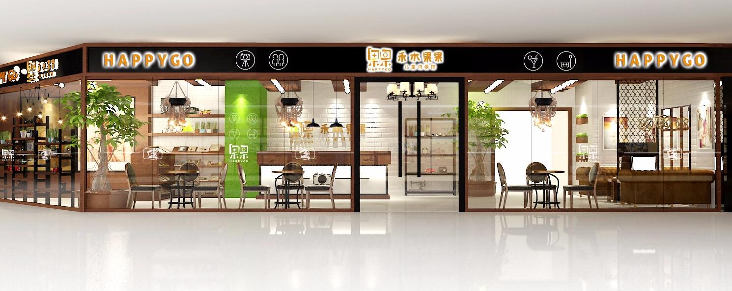 兒童肖像館門(mén)頭效果圖
